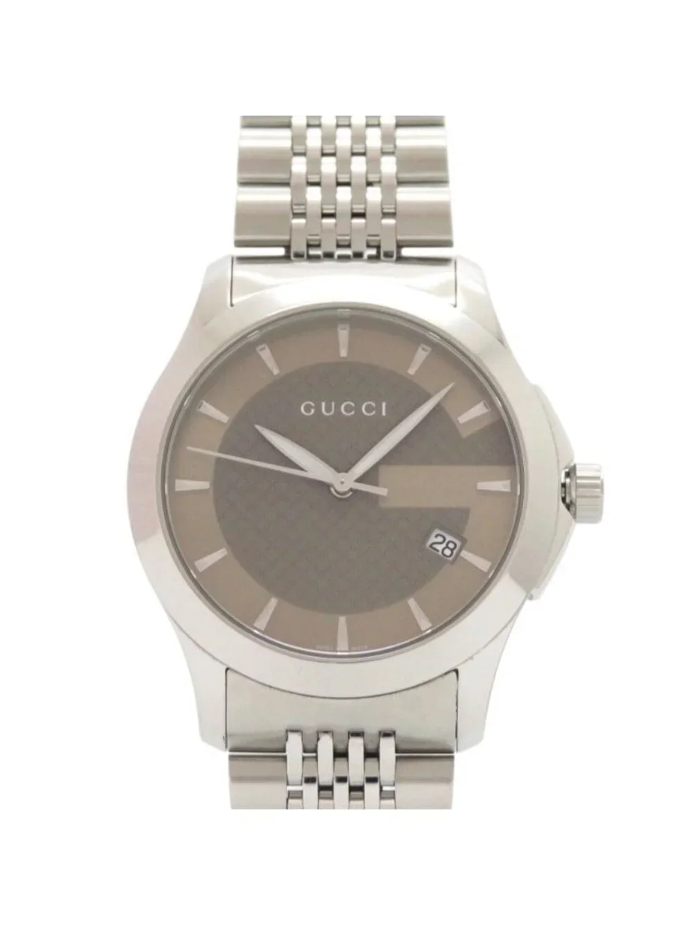 Gucci Timeless 126.4 SS Brown Quartz Watch
